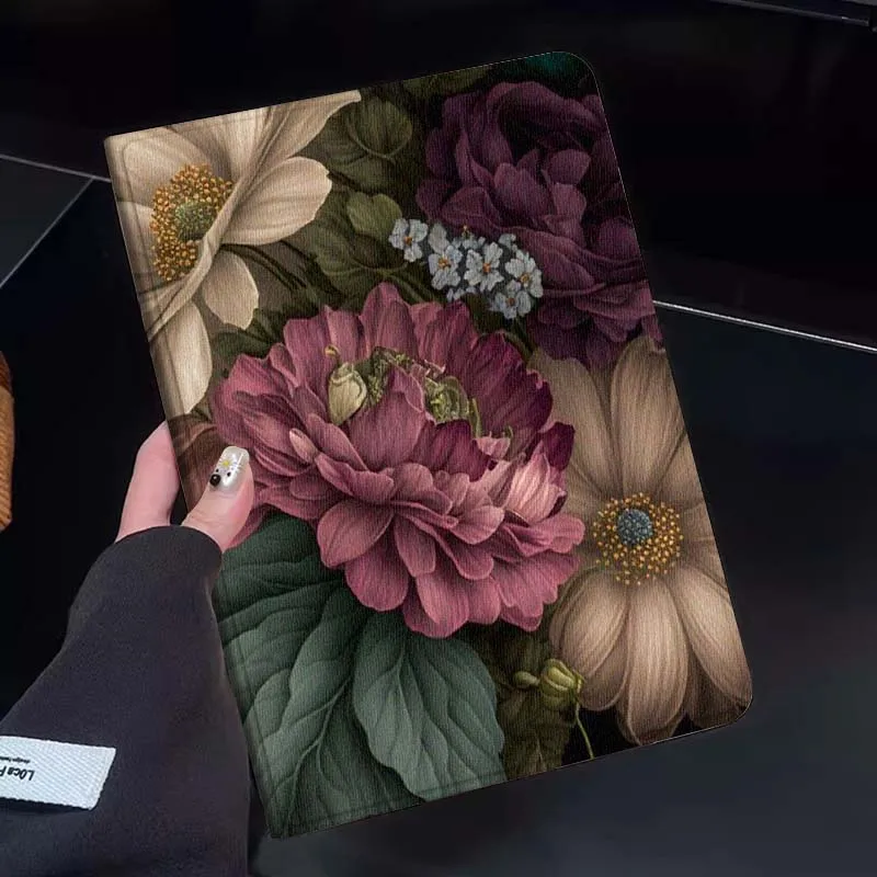 

Vintage Pink Peony Bouquet Gift Tablet Case For Huawei Honor MatePad MediaPad Air 5 6 7 11 V6 V7 V8 V9 X9 X8 T10 T10s C5e T5