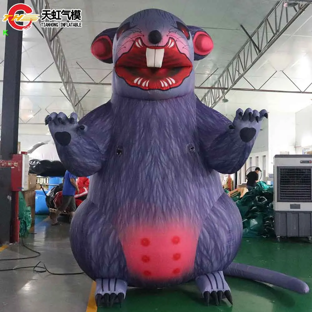 20ft hoge gigantische dieren cartoon opblaasbare rat baas cartoon opblazen opblaasbare muis replica voor reclame decoratie