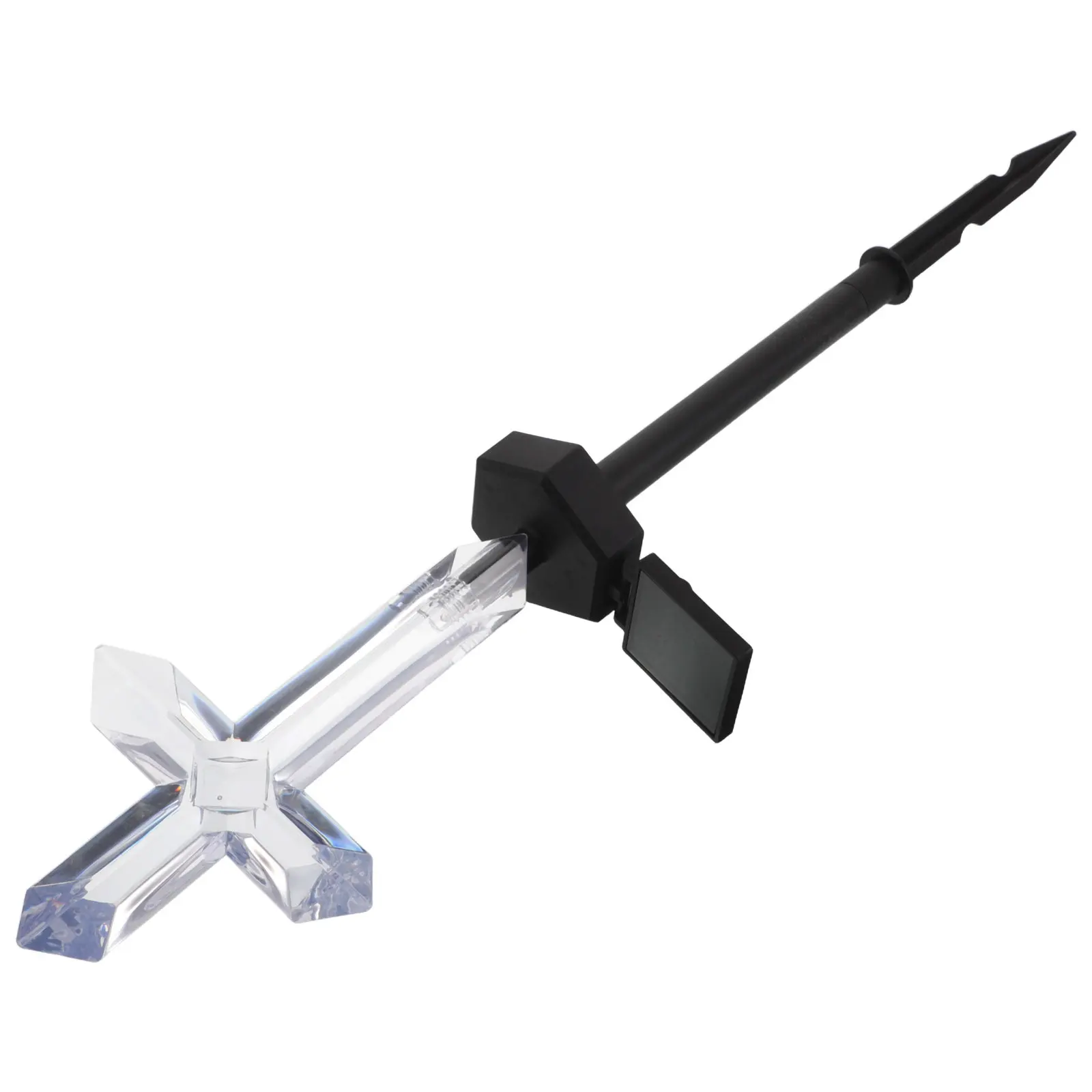 

Garden Lights Cemetery Cross LED Candles for Grave Site Lighted Stake Graves Decorations Black Solar