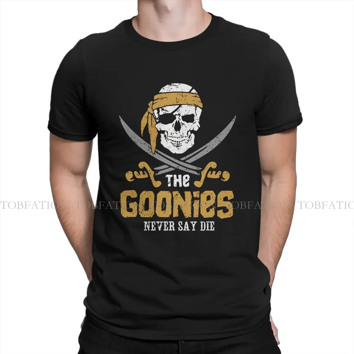 Retro Round Collar TShirt The Goonies Movie Pure Cotton Original T Shirt Men Clothes Individuality Oversized Hot Sale