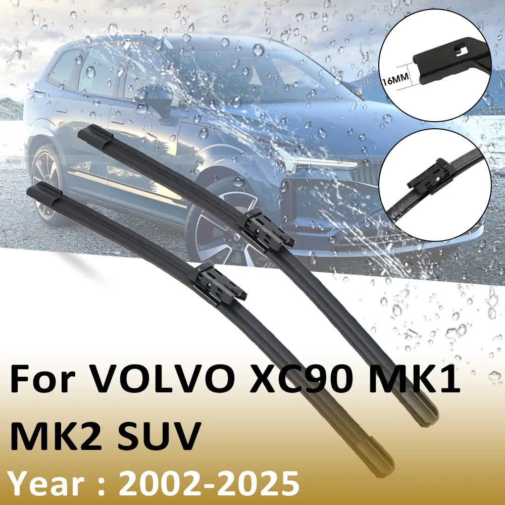 

Щетка стеклоочистителя автомобиля из натурального каучука 2002-2025 для VOLVO XC90 MK1 MK2 серии 4, внедорожник FACELIF, переднее лобовое стекло, автомобильные аксессуары