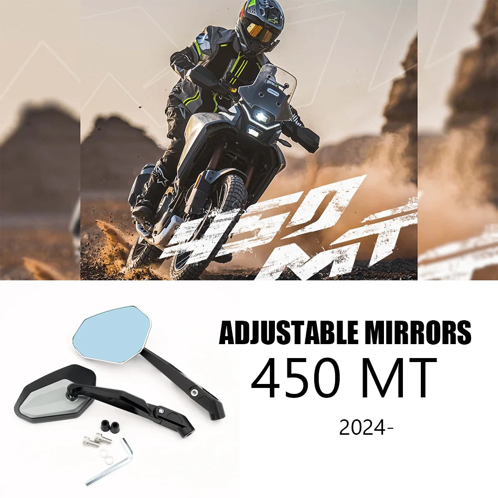 

for CF-Moto 450 MT 450MT for cfmoto IBEX450 IBEX 450 2024 Accessories Motorcycle Rearview Adjustable Mirrors Great Vision Mirro