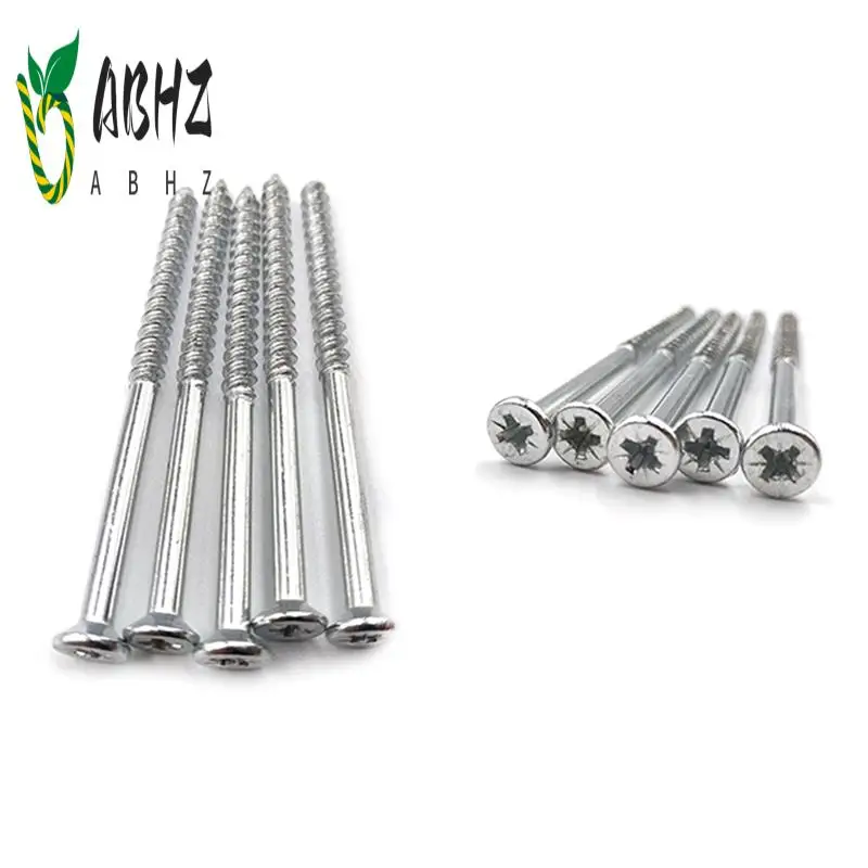 

ABHZ-100Pcs Plastic Expansion Tube With Screws Wall Plug Fasteners Simple Long Type Glue Plug Expansion Bolt