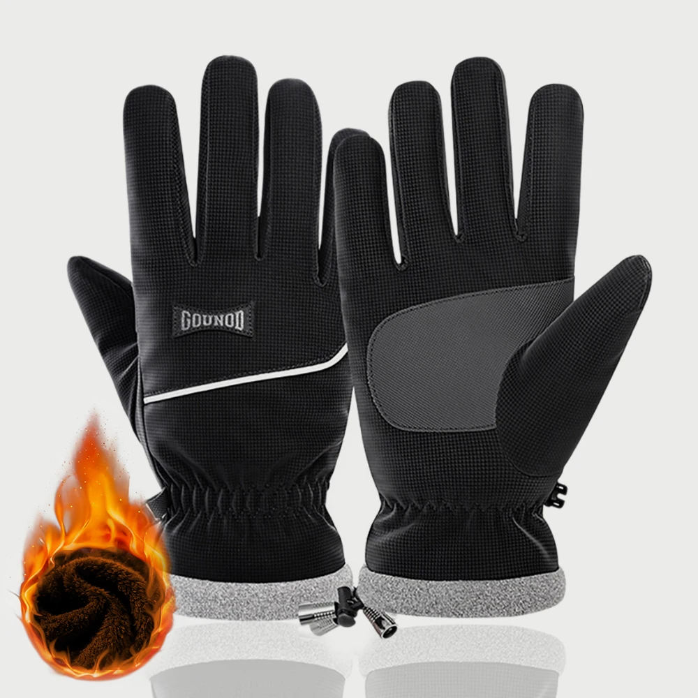 

Теплые лыжные велосипедные перчатки, ветрозащитные, водонепроницаемые, с сенсорным экраном, износостойкие перчатки на флисовой подкладке для мужчин и женщин, для спорта на открытом воздухе RG49