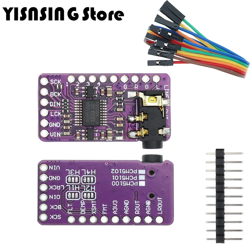 Interface I2S PCM5102A DAC Decoder GY-PCM5102 I2S Player Module For Raspberry Pi pHAT Format Board Digital PCM5102 Audio Board