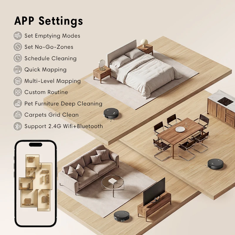 R10 Pro Ultra Smart Robot Vacuum Cleaner Sweeping Mopping Integrated-line Laser Navigation HEPA Wet Dry Hotel
