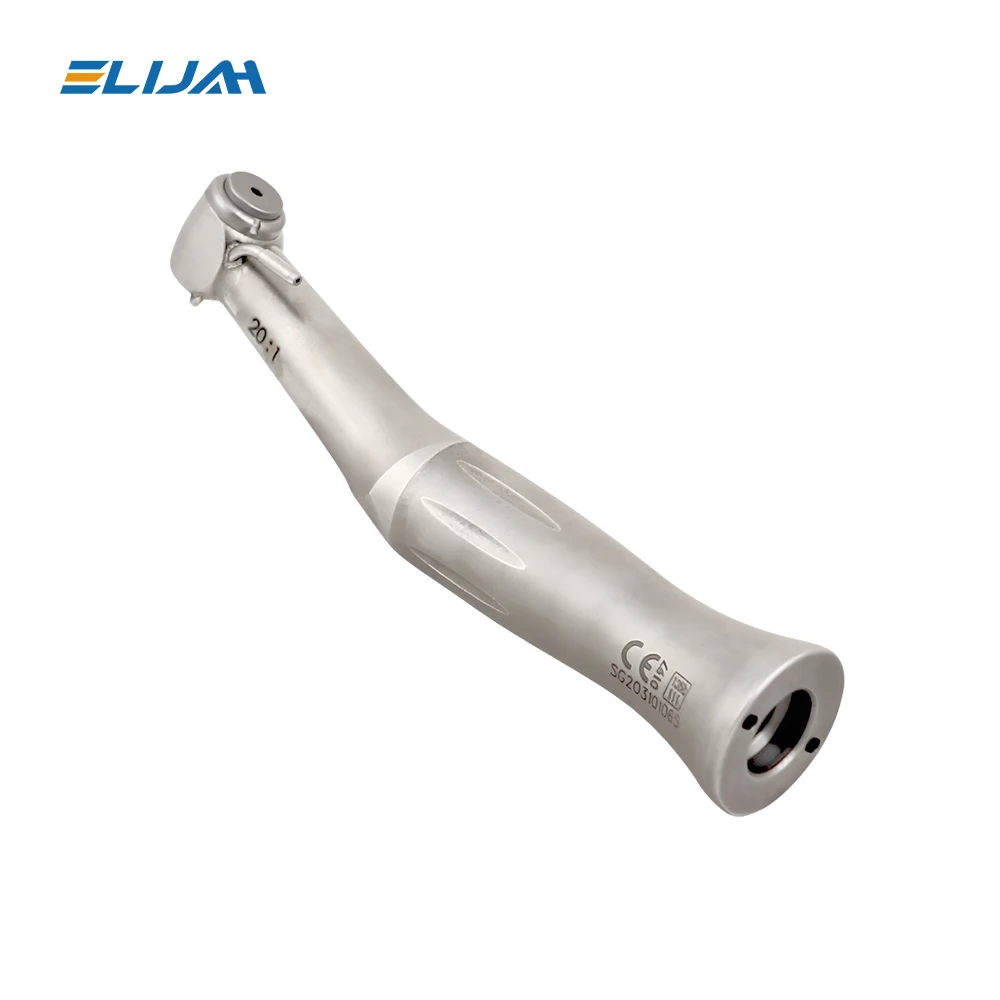 Dental Low Speed Handpiece 20:1 Reduction Implant Surgery Contra Angle Handpiece Push Button Air Turbine Dentistry Instrument