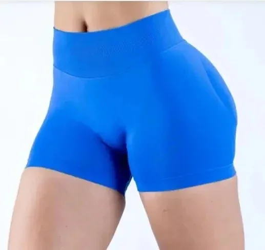 DyfneImpact Shorts With Logo Women Scrunch Bum Gym Low Waist Seamless Yoga Shorts Workout Biker Short Stretch Fitness Short