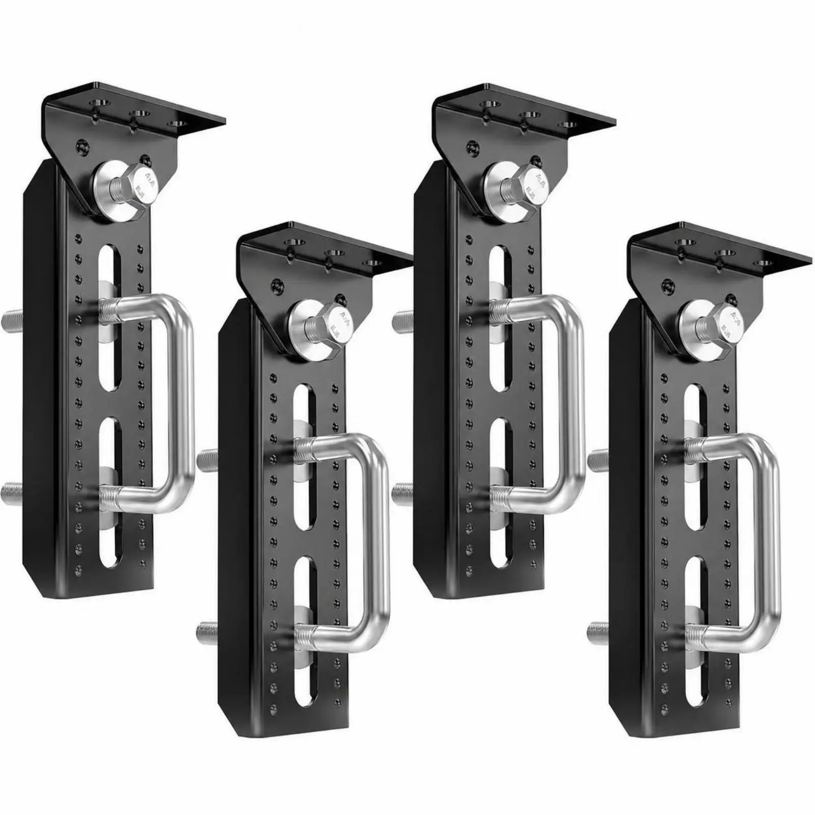 4 Pieces Boat Trailer Bunk Bracket | Adjustable Slotted Mounting Channel, Heavy-Duty Metal Construction, Boat Trailer Bunk