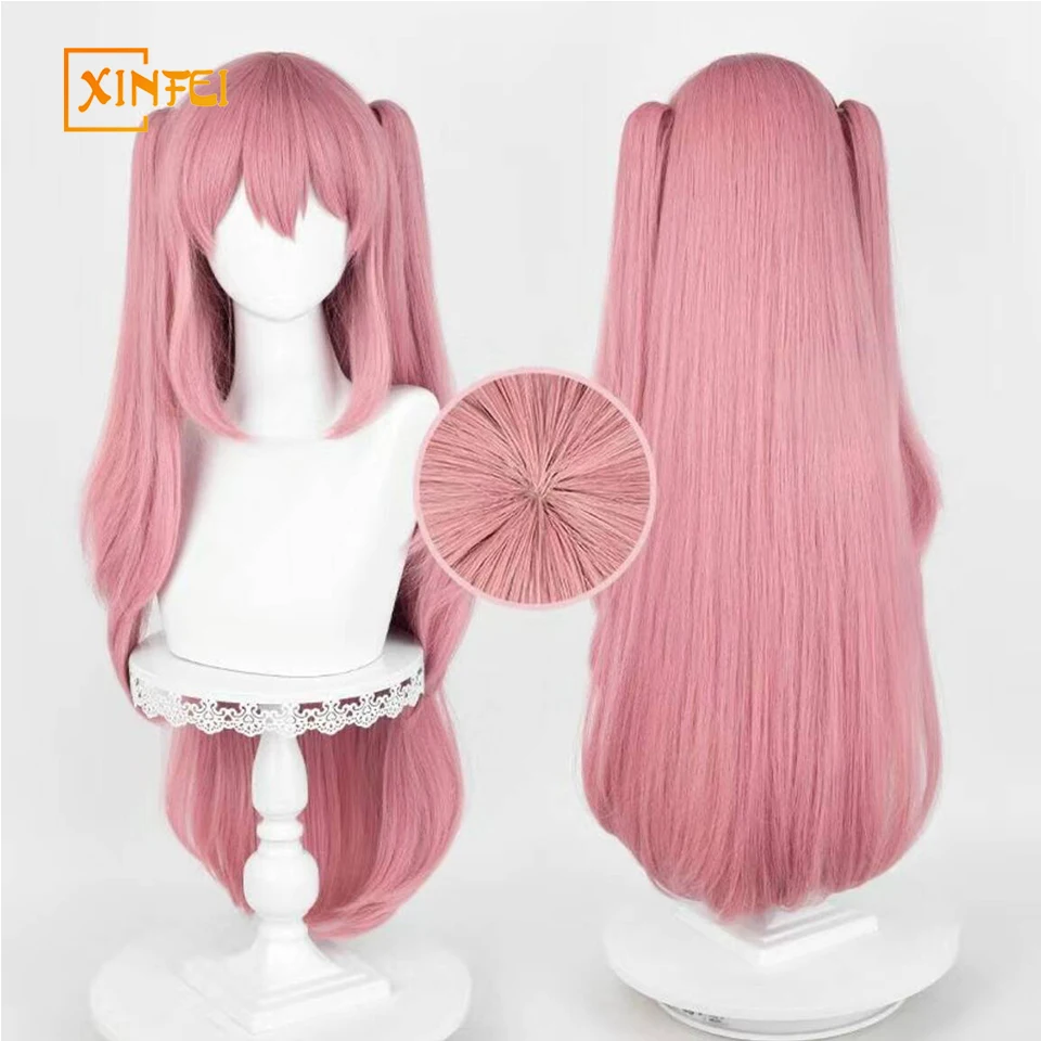 

XINFEI Cosplay Wig 90cm Pink Long Wig Heat Resistant Synthetic Hair Halloween Party Wigs