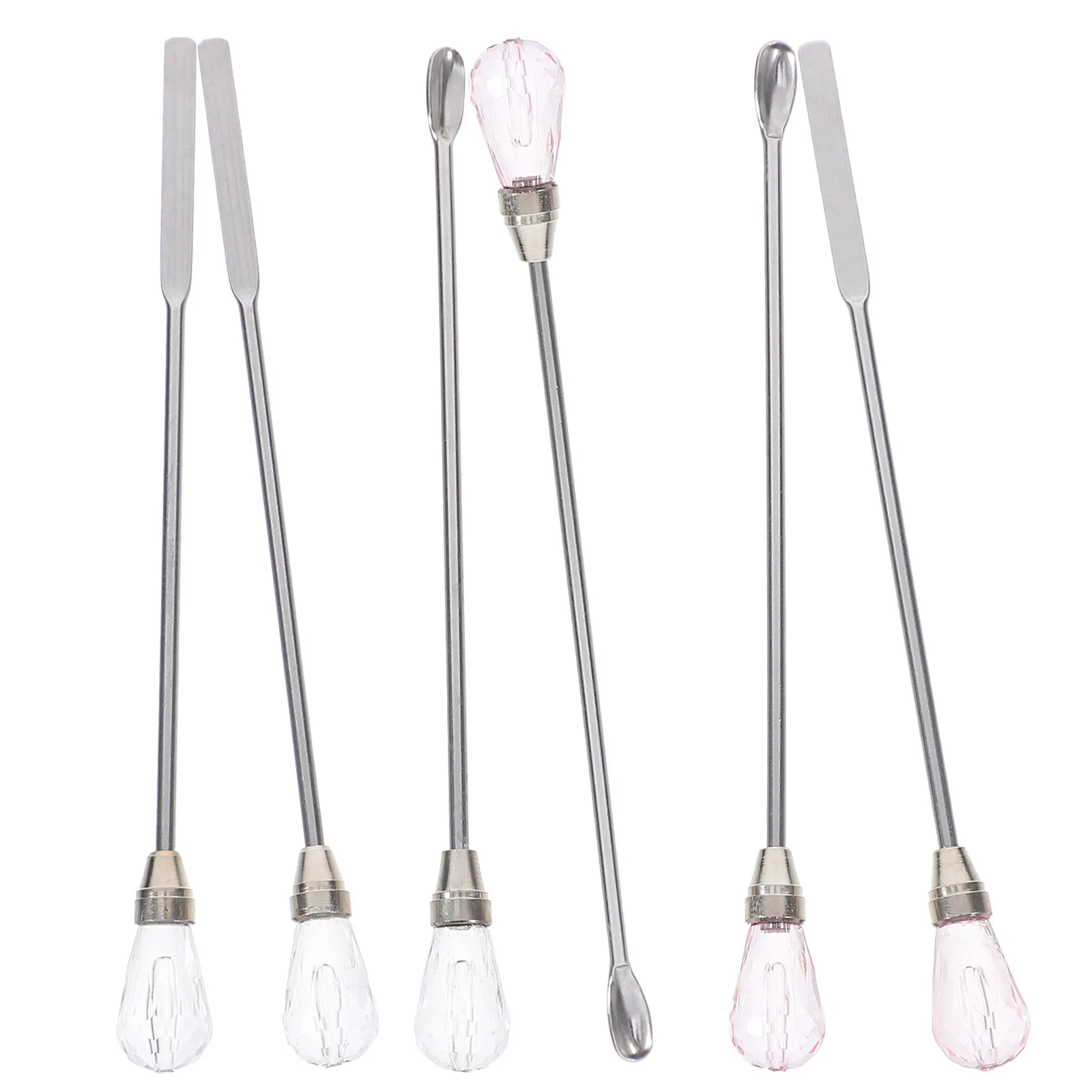 6Pcs Wax Seal Stirring Rod and Spoon Set Stainless Steel Mixing Paddles for Wax Melting Sealing Envelopes Gifts DIY Craft Tools
