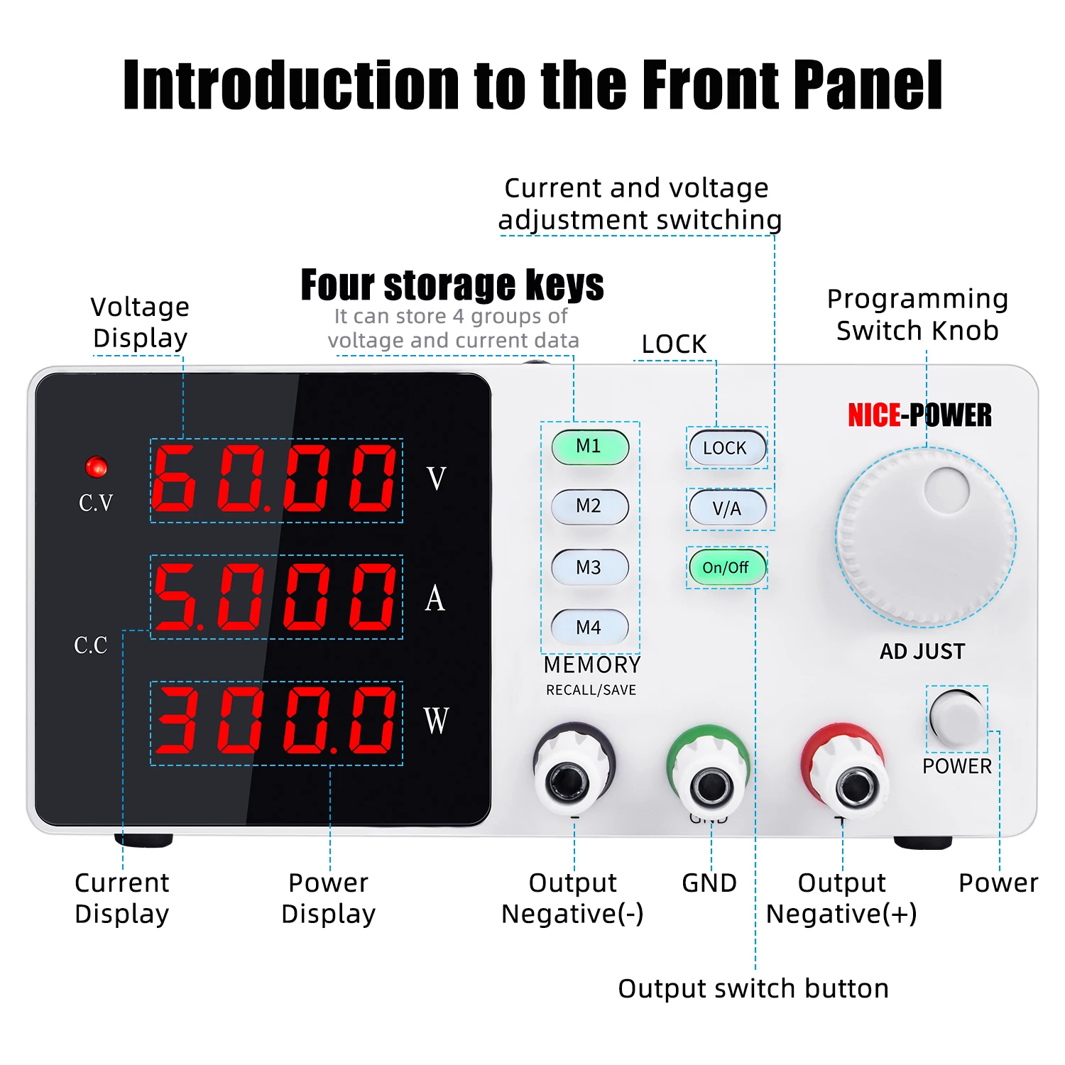 تصميم جديد لطيف الطاقة Spps-S6 - مراجعة Programmable Dc Power Supply 60V 5A وسعره