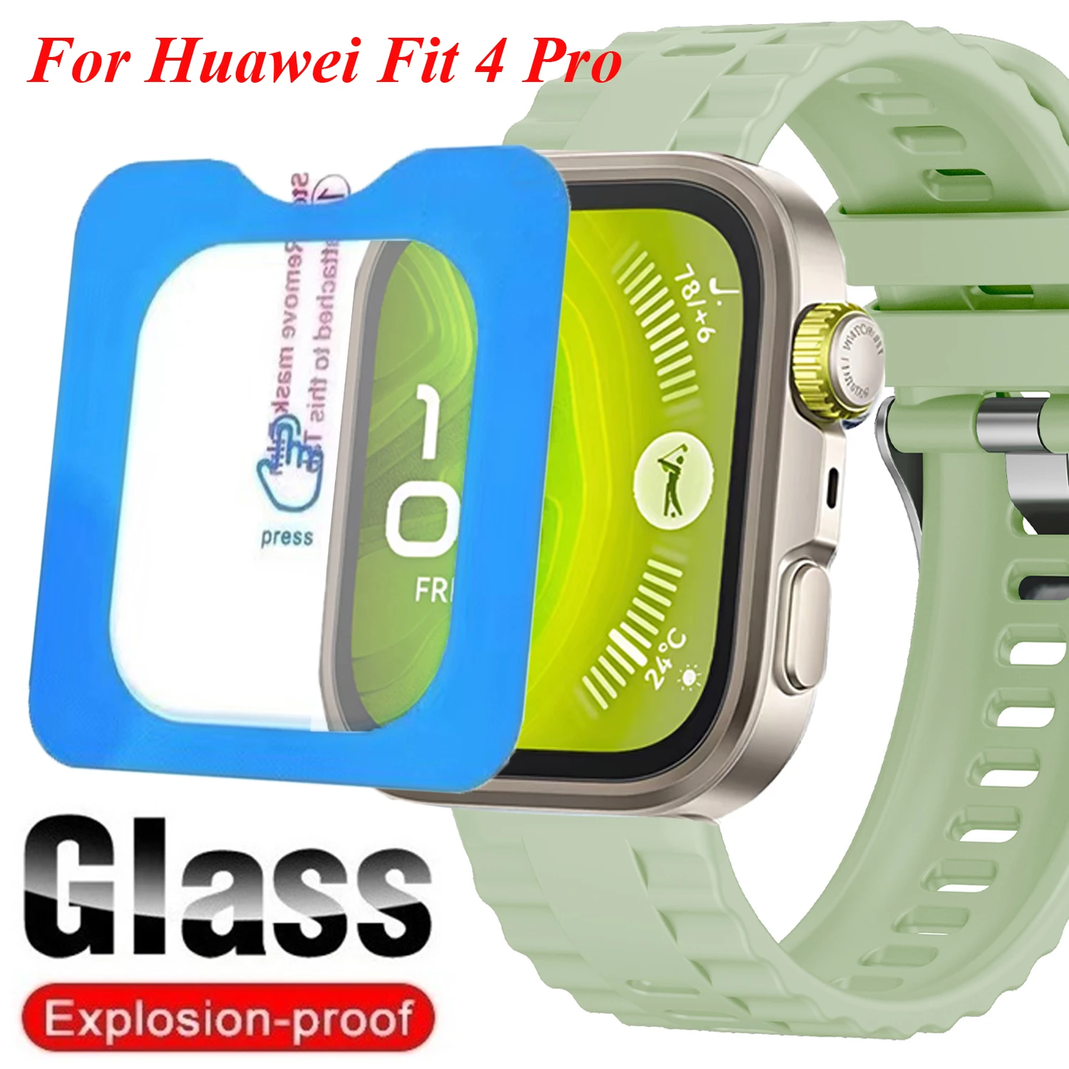 

Простое в установке закаленное стекло для Huawei Watch Fit 4 Pro, защитная пленка для экрана, защитная пленка от царапин для Huawei Fit4Pro, чехол