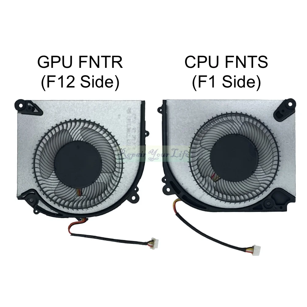 CPU GPU Cooling Fan for Machenike F117-7Plus / L17 Gen 12 Gaming Laptop MKNP55HK RTX 3050 3060 Cooler Radiator FNTS FNTR DC 5V