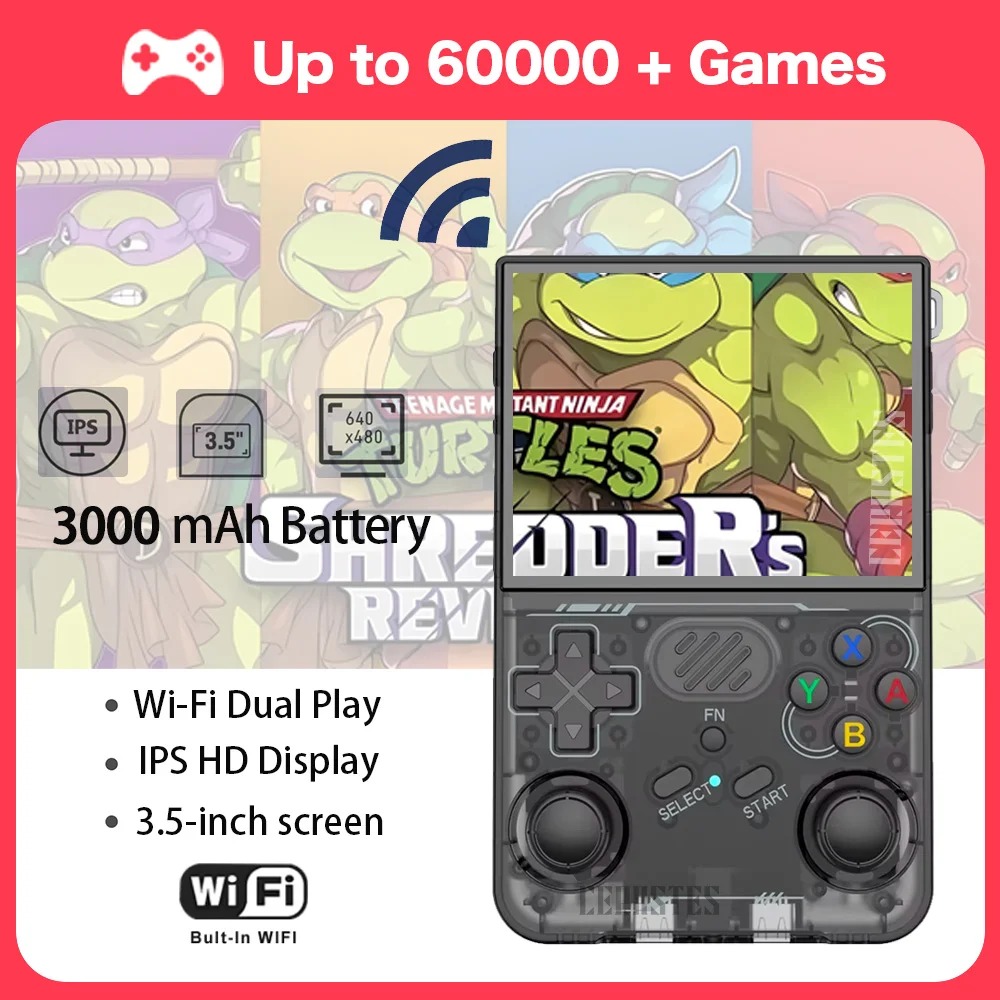 

R36XX Retro Handheld Video Game Console Linux System 3.5 Inch IPS Screen 128GB WiFi Game Player