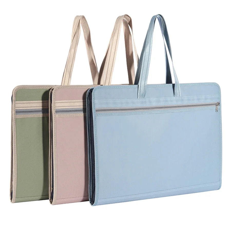 CT 핵자기 팩 옥스포드 천 A3 파일 폴더 학생 시험지 클립 13층 휴대용 정리 가방 대용량