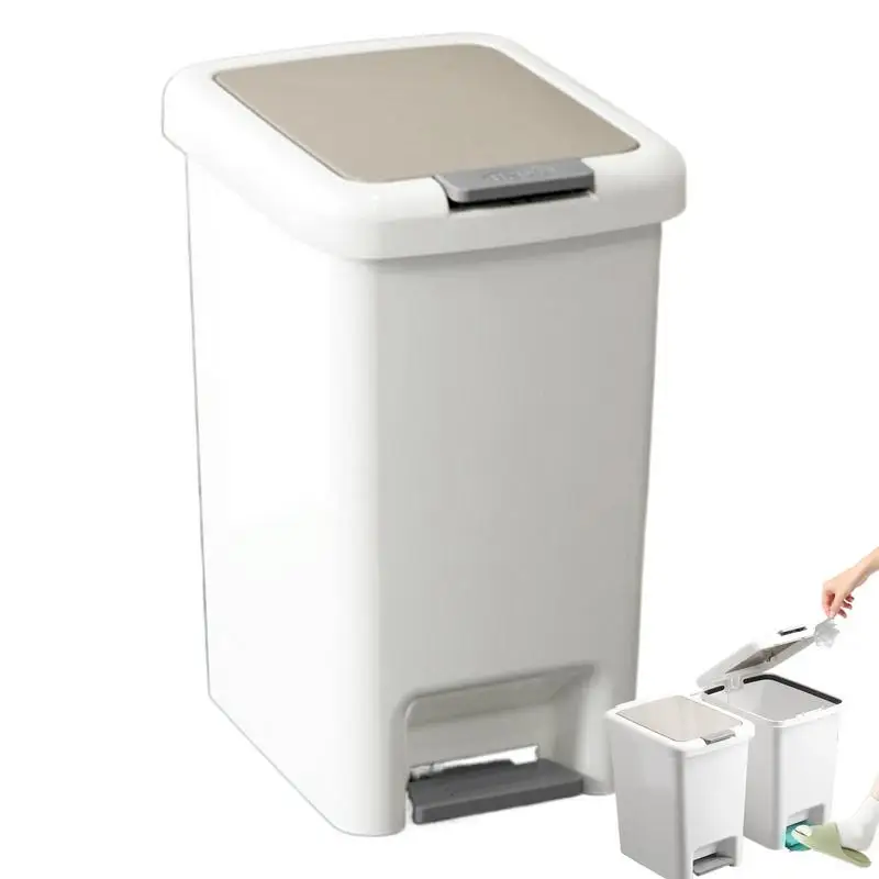 

Мусорный бак для ванной комнаты, небольшой мусорный бак с крышкой, ступенчатая педаль, мусорный бак, защита от запаха, мягкое закрытие, мусорные баки, товары для дома