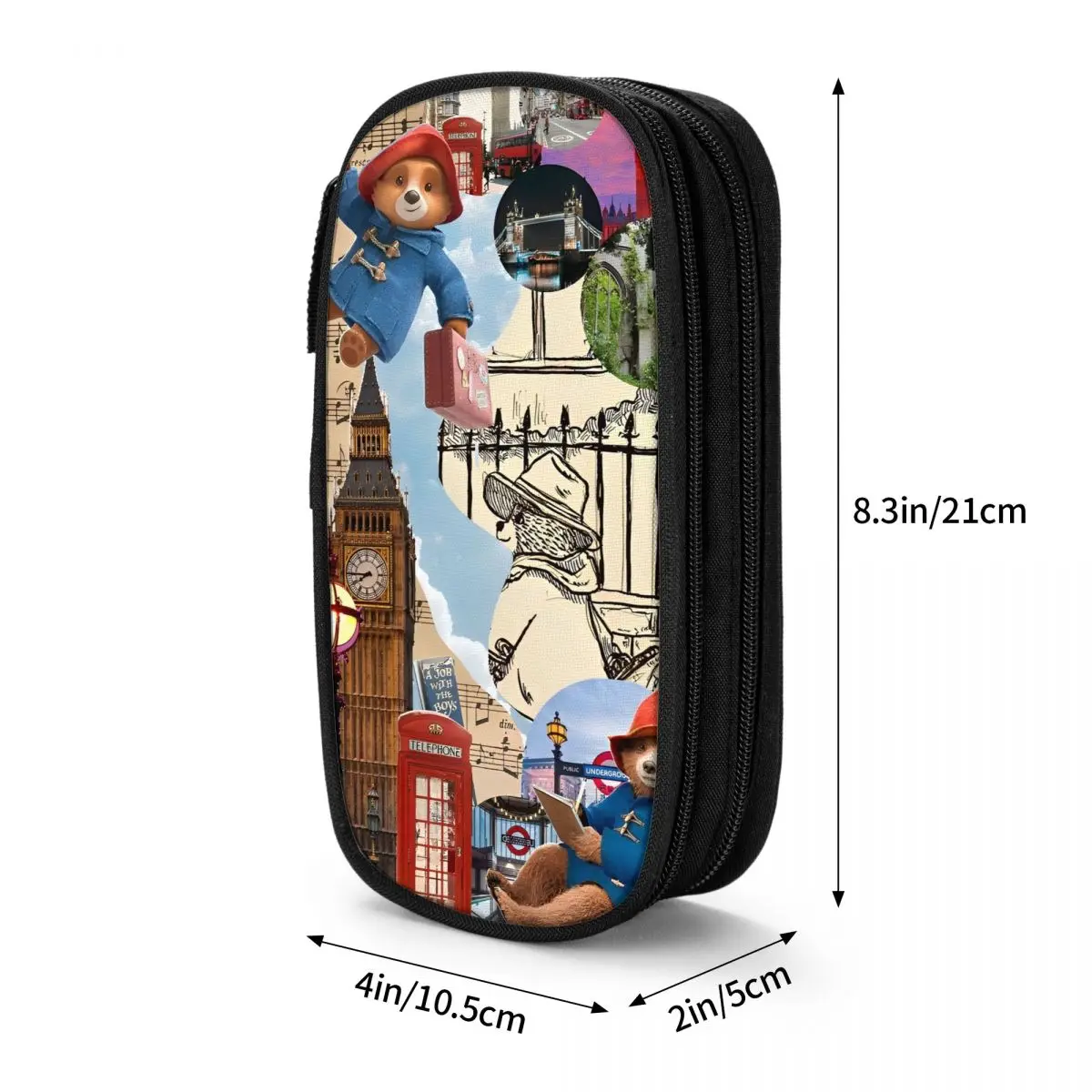 Britain Paddington Brown Bear Pencil Case Classic Cute Movie Cartoon Pen Holder Bag Student Large Storage School Gift Pencil Box