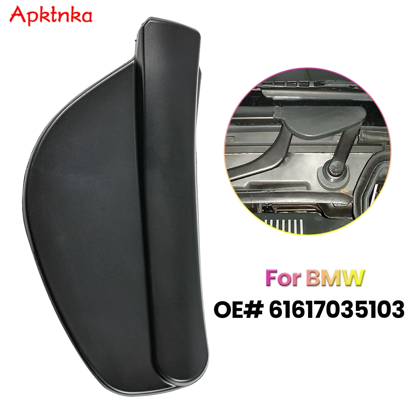 Car Windshield Wiper Arm Cap Cover For BMW 5 / 6 E60 E61 E63 E64 Series Replacement OE# 61617035103 7035103 Right Front Plastic