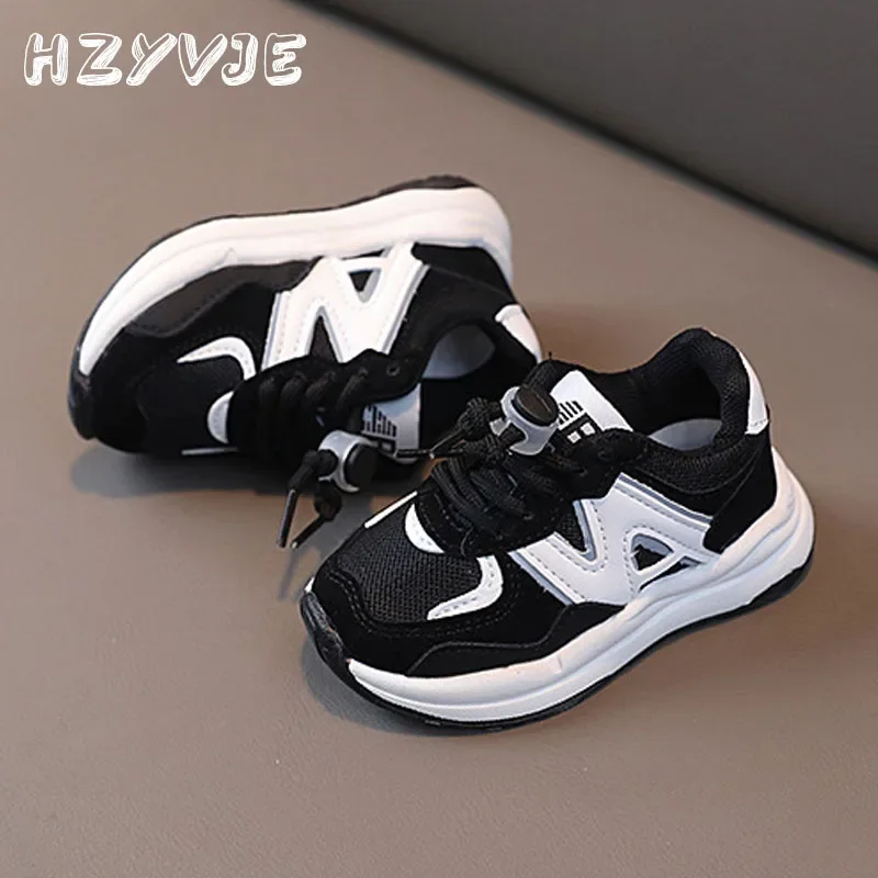 Chaussures de course décontractées pour enfants, chaussures de basket-ball pour enfants, chaussures plates pour tout-petits, chaussures de plein air pour bébés, garçons et filles, tendance chic et à la mode