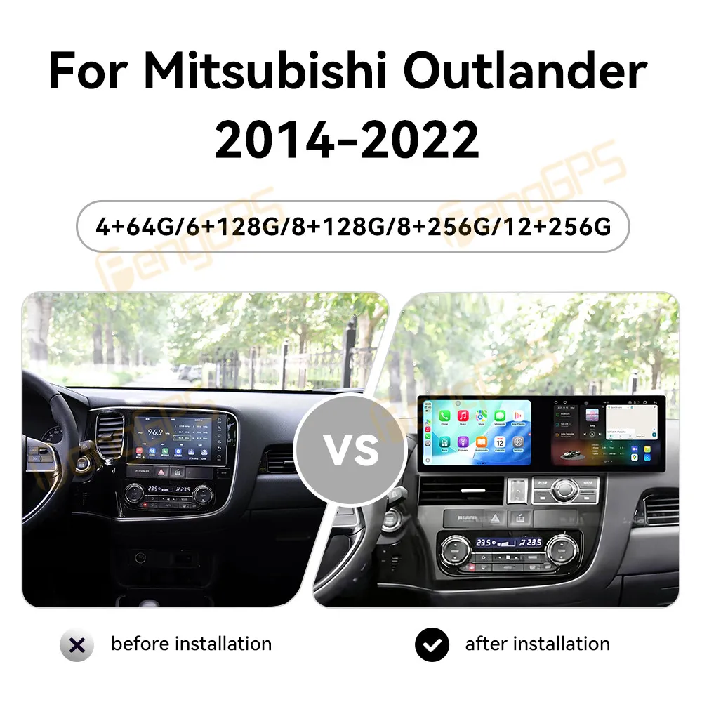 10.1 Inch Screen Car Radio For Mitsubishi Outlander 2014-2022 Android GPS Navigation Multimedia Video Stereo Receiver Head Unit