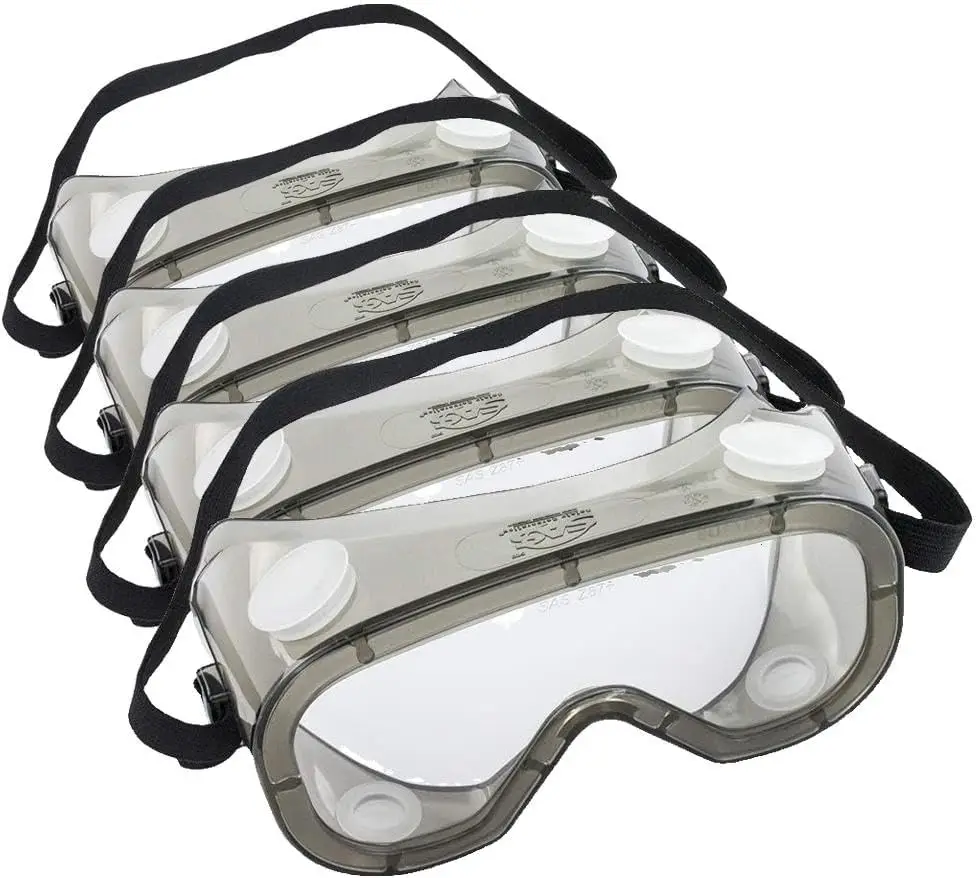 

Flexible PVC Safety Goggles with Polycarbonate Lens, ANSI Z87.1+ Impact Resistant and 99.9% UV Protection