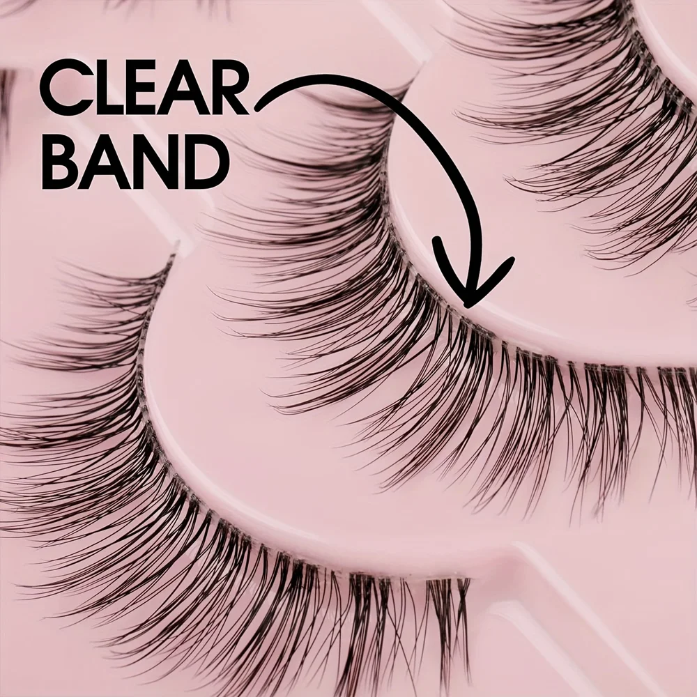 10 paar verpakking valse wimpers 3D wimpers natuurlijke look nepwimpers heldere band 14 mm wimpers zacht volume wimpers