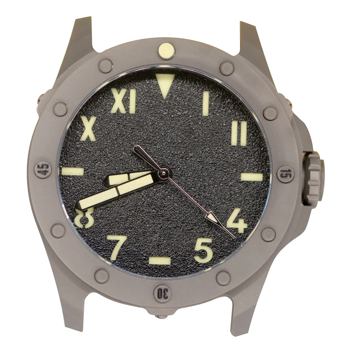 Sapphire glass   meteorite/Embossed  dial Automatic mechanical waterproof dive   bronze /titanium Military watch for men fashion