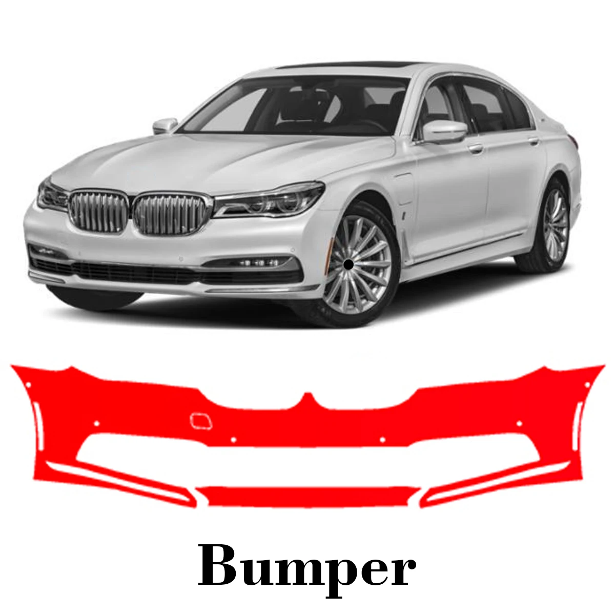 

Car Precut Paint Protection Film Front Bumper Anti-scratch Exterior TPU PPF For BMW 7 Series 2016-2019