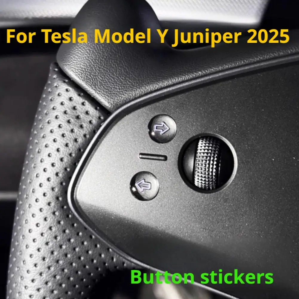 

For Tesla Model Y Juniper 2025 Open Door Button Stickers Highland/X/S Screen Steering Protector Accessory Sticker Wheel E5M3
