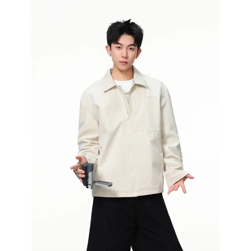 GIOIOMen's Jacket，2025Spring and Autumn New Style Turn-down Collar Simple Loose Casual Men's Jacket，Men's Clothing