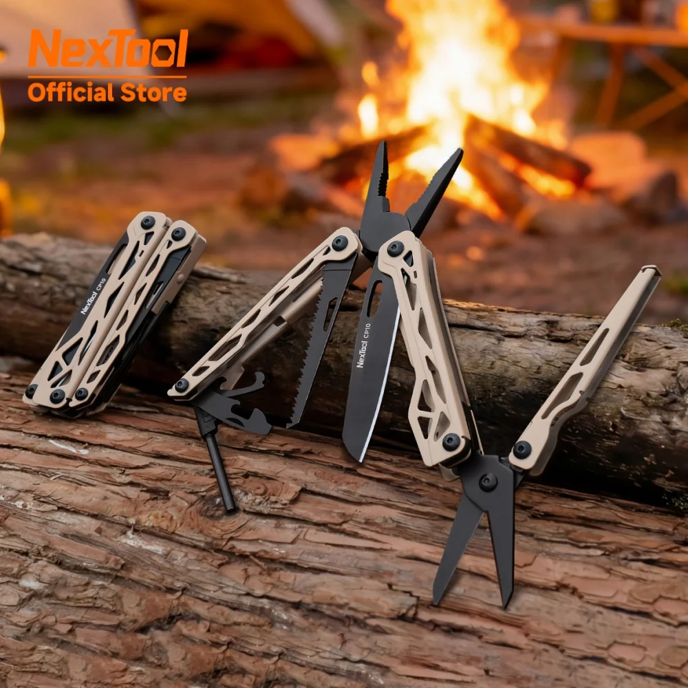 NexTool 12 In 1 Camper Pliers Multi-function Tools Folding Plier Scissors Knife Outdoor Camping Survival Hand Multitool Tool Kit