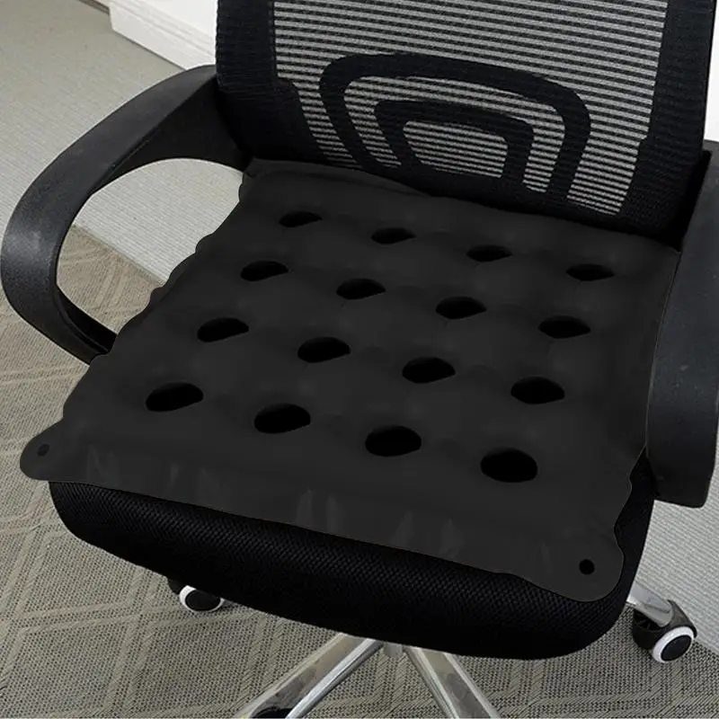 Air Inflatable Seat Cushion Comfortable Waffle Pads Air Chair Cushions Square Seat Lightweight Camping Air Sitting Pad