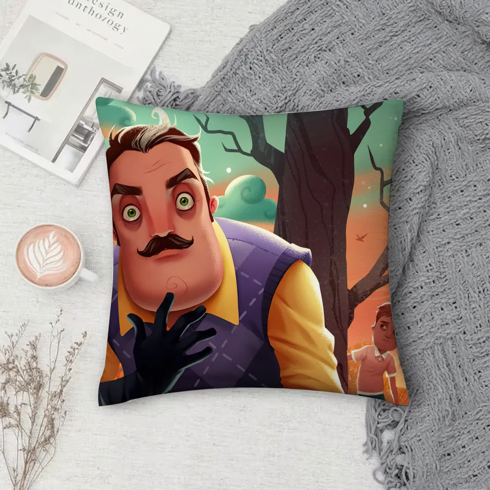 غطاء وسادة Game Hello N-Neighbor 2 مربع للأريكة مع وسادة مريحة مناسبة للغرفة #3