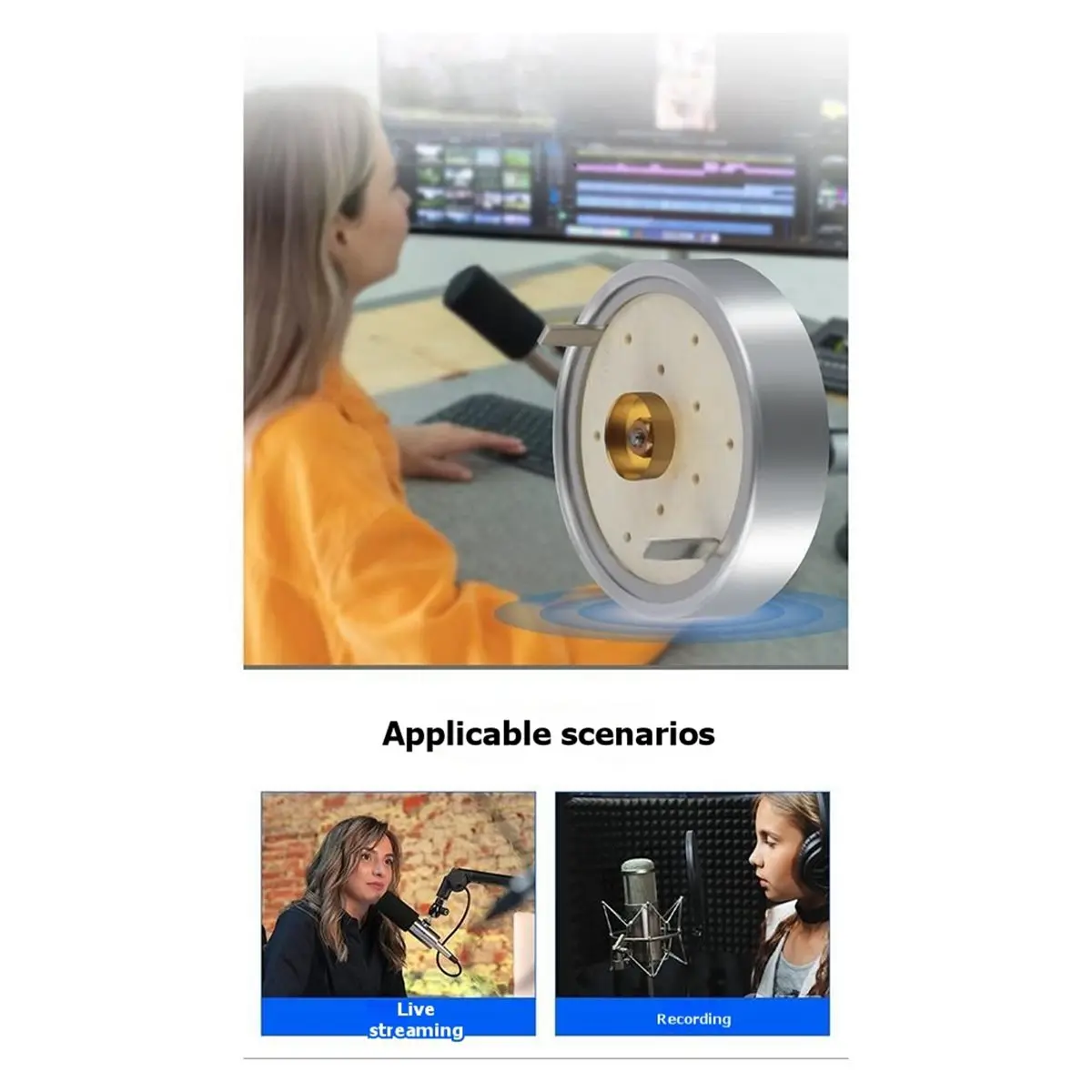 DT90 New Studio Record Condenser Mic Accessories Microphone Diaphragm Core Capsule for Live Performances Studio