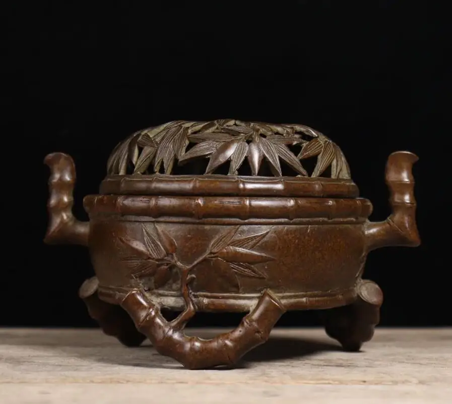 

Archaize seiko brass bamboo Incense burner household decoration crafts statue