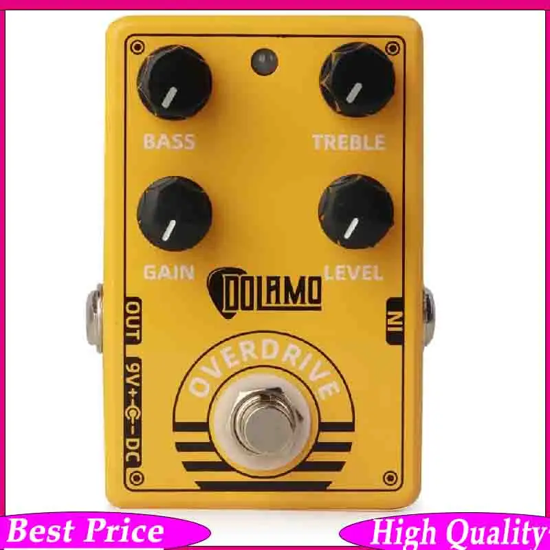 

Drive Time Overdrive Guitar Pedal – True Bypass Effect Pedal with Bass, Treble, Gain & Level Controls Electric Guitar Pedal