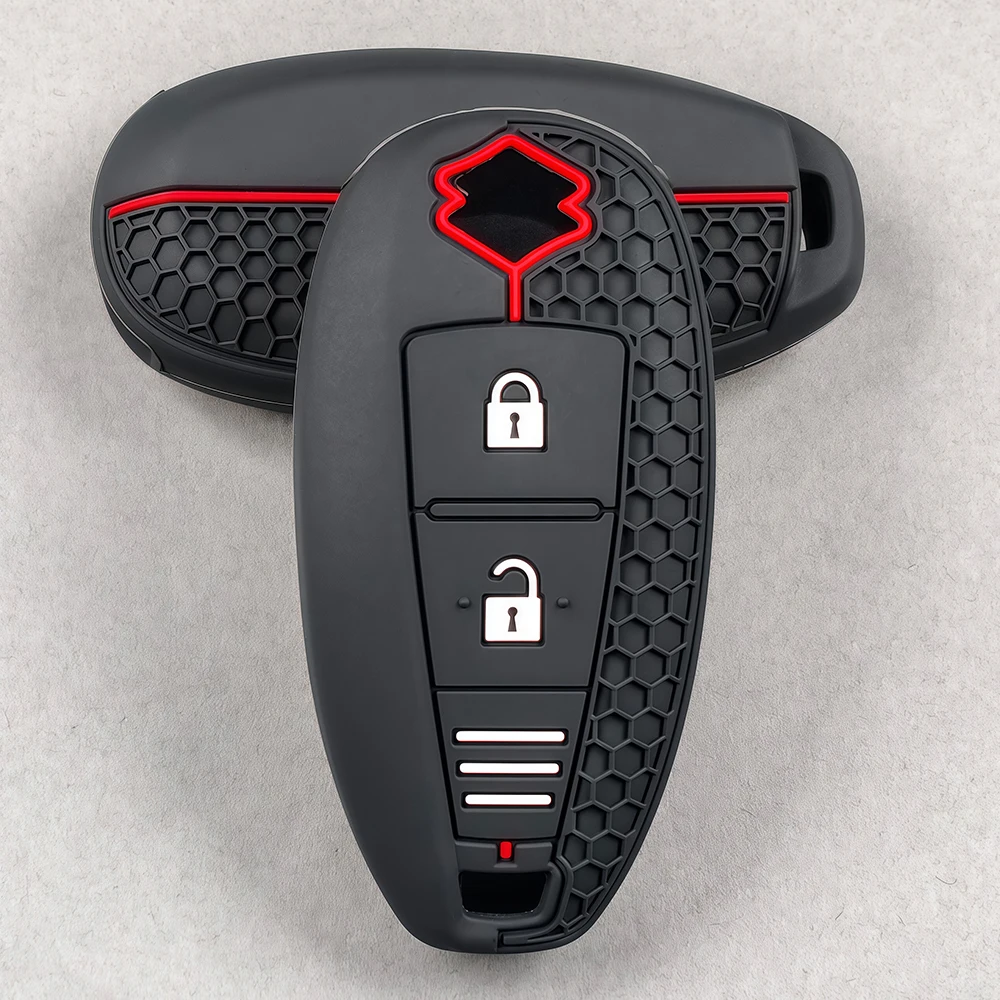 Silicone Car Smart Key Cover Case Bag Protector Keychain for Suzuki Baleno Ertiga Ciaz Ignis Kizashi Swift SX4 S-cross Vitars
