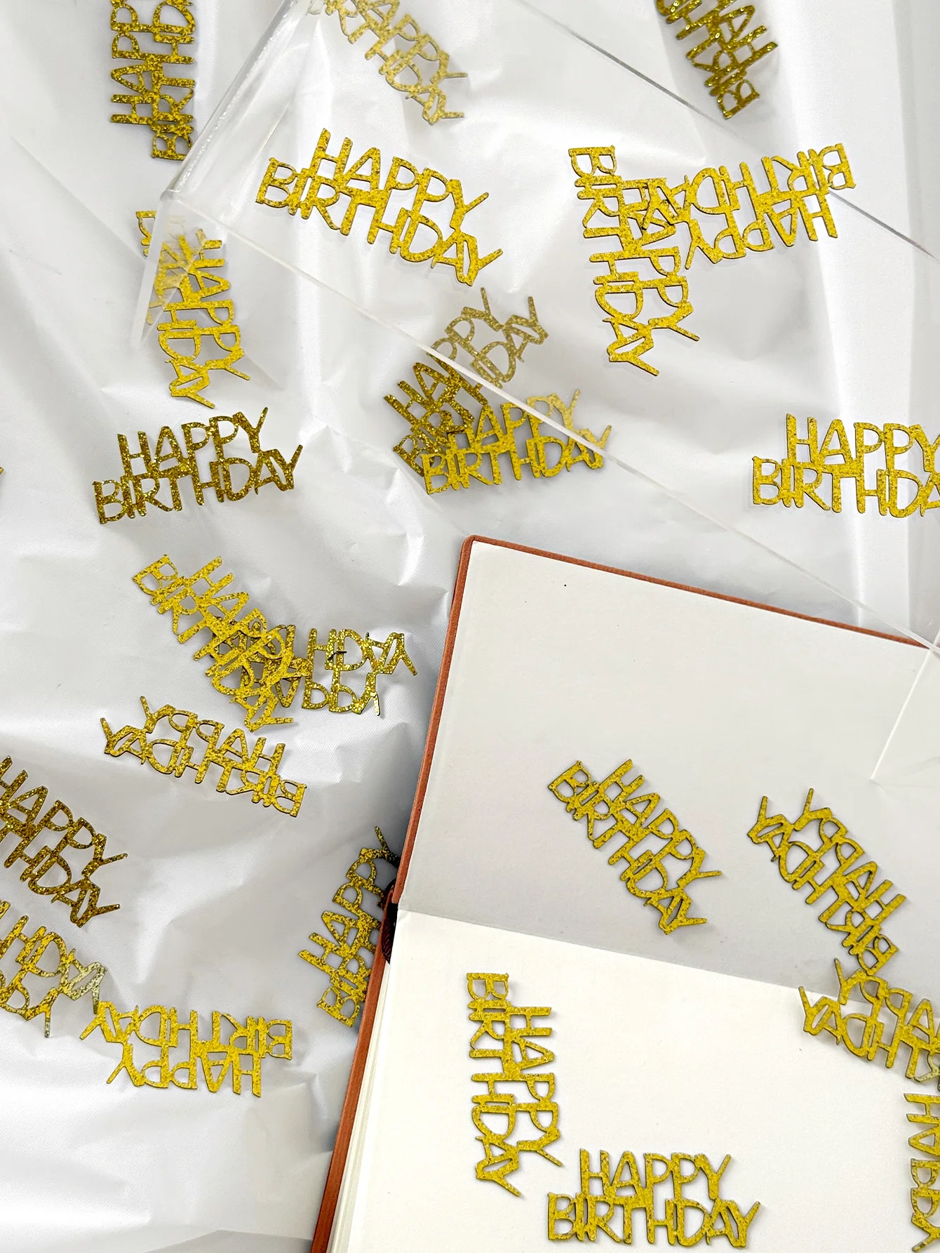 100Pcs Golden Happy…