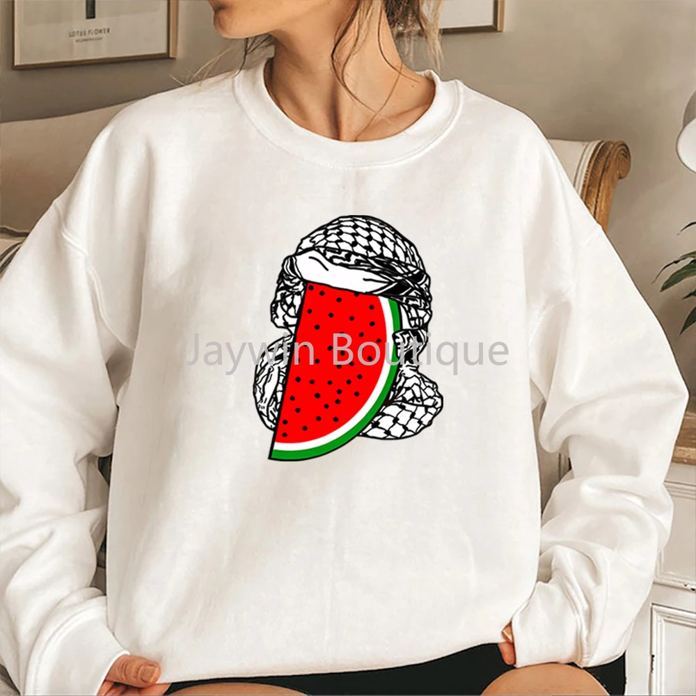 To nie bluza arbuzowa „Ceci N\'est Pas Une Pastèque” bluza z kapturem prawa człowieka sweter bluzy z wycięciem pod szyją arabskie prezenty