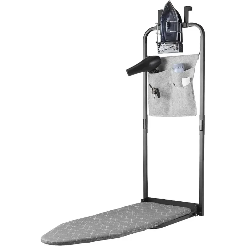 Hanging Ironing Board 14x42 Inches with Storage Pocket and Iron Holder for Home Laundry