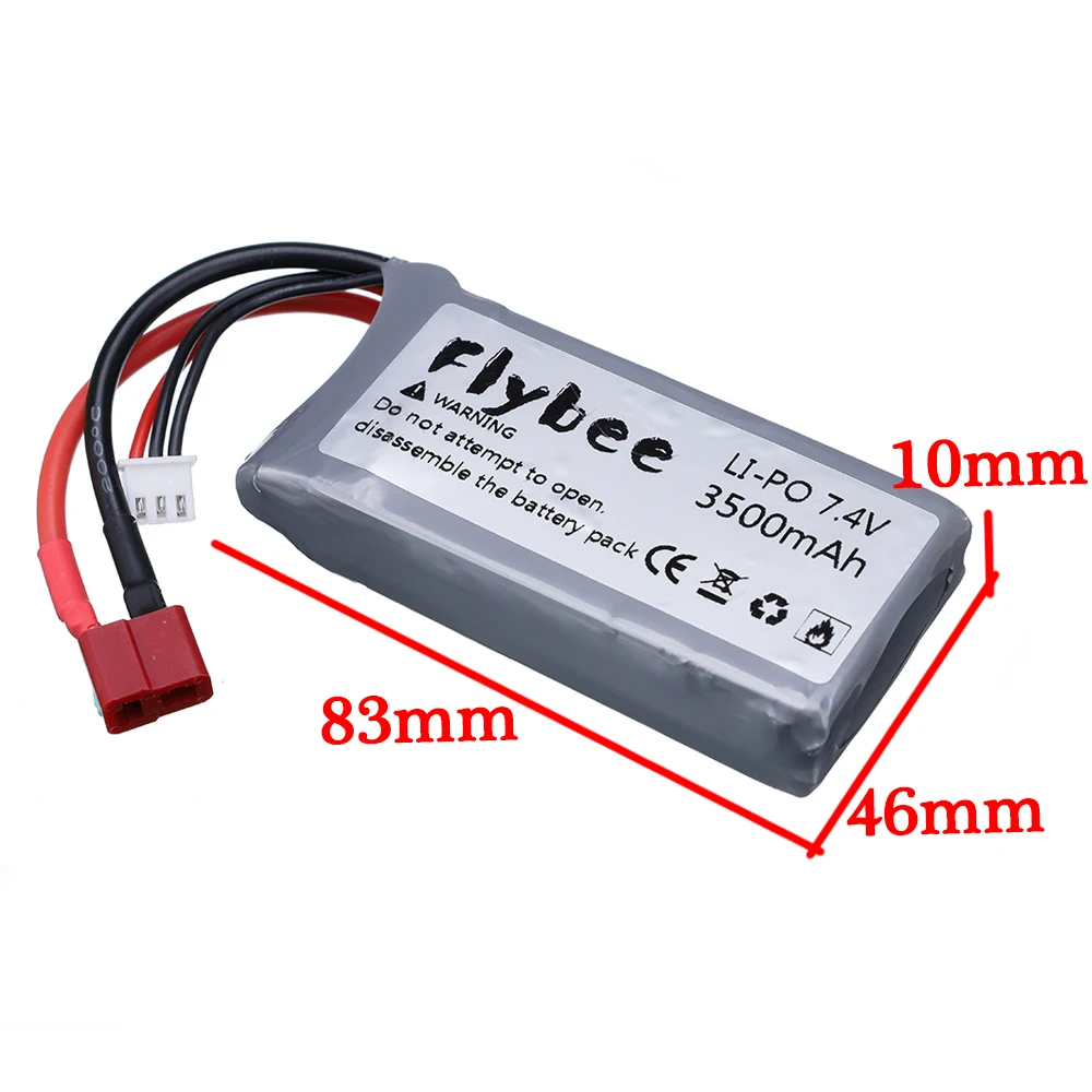 Upgrade 7.4V 3500mAh RC Lipo Battery Charger Sets For Wltoys 144001 12428 12423 RC Car feiyue 03 Q39 parts 2s 7.4V Car Battery