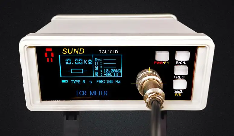 Imagem -02 - Medidor Automático de Ranging Lcr Esr Tester Alta Precisão Clip Display Oled 10khz Rcl101d