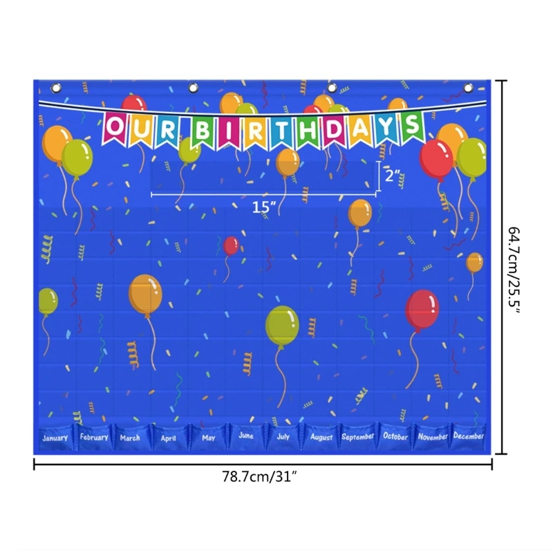 31x25inch Birthday Graph for Preschool Kindergarten Classroom