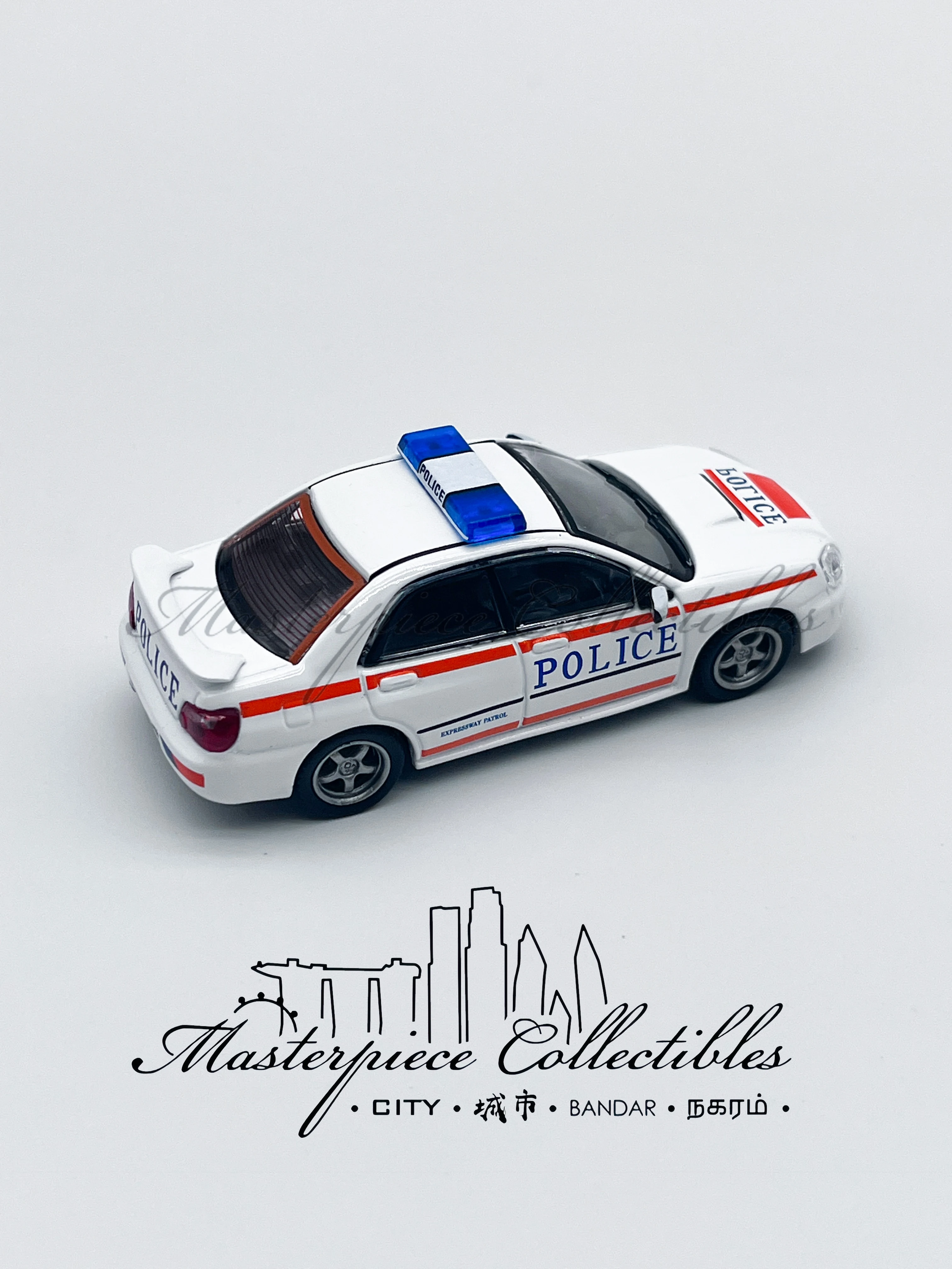 IMPREZA EXPRESSWAY PATROL Collection de modèles de voitures en alliage moulé sous pression, chef-d 'œuvre à collectionner, ornements, 1/64