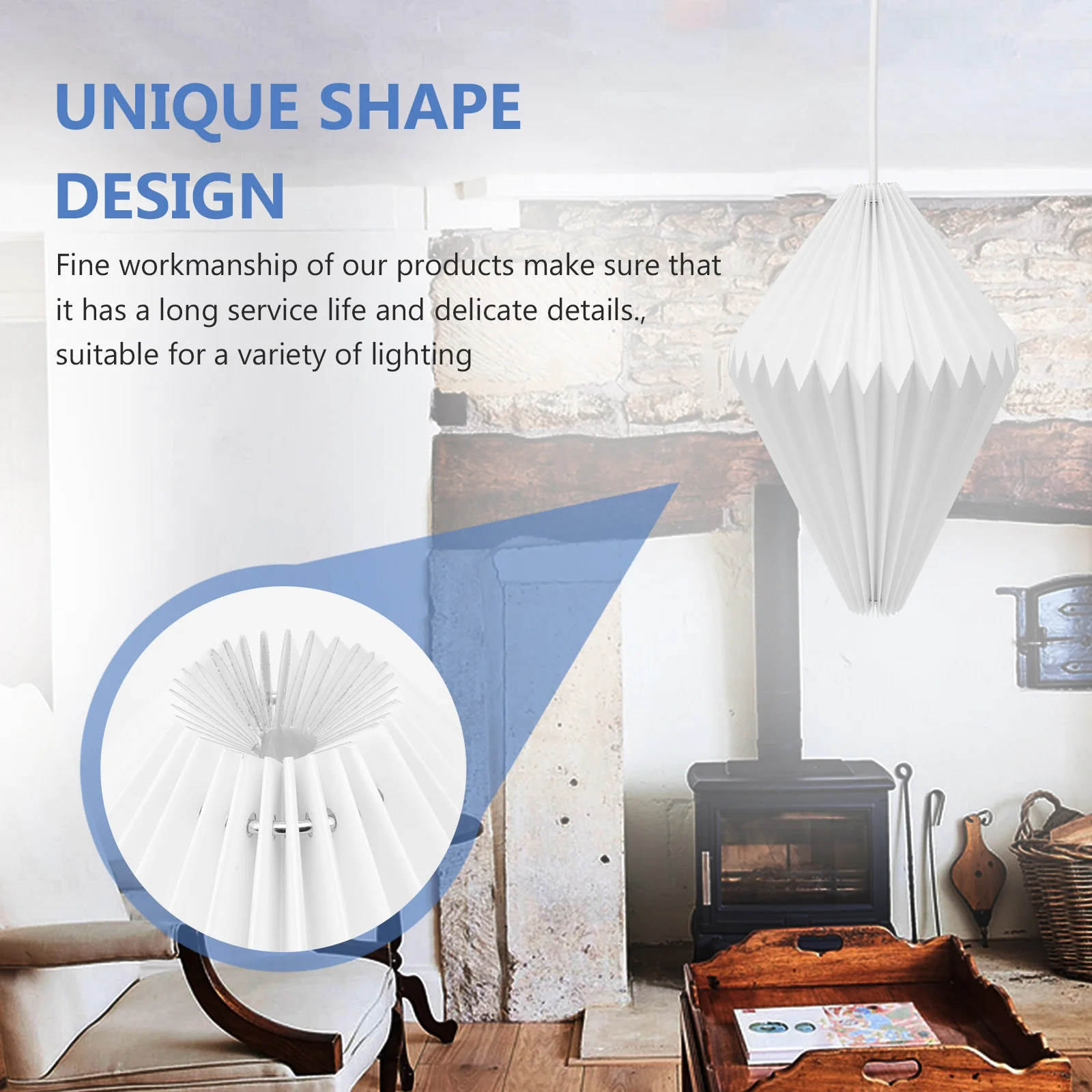 

Foldable Origami Lampshade Decorative Nordic Light Cover Accessory Home Lamp Cover Modern Paper Shade Warm Room Lighting