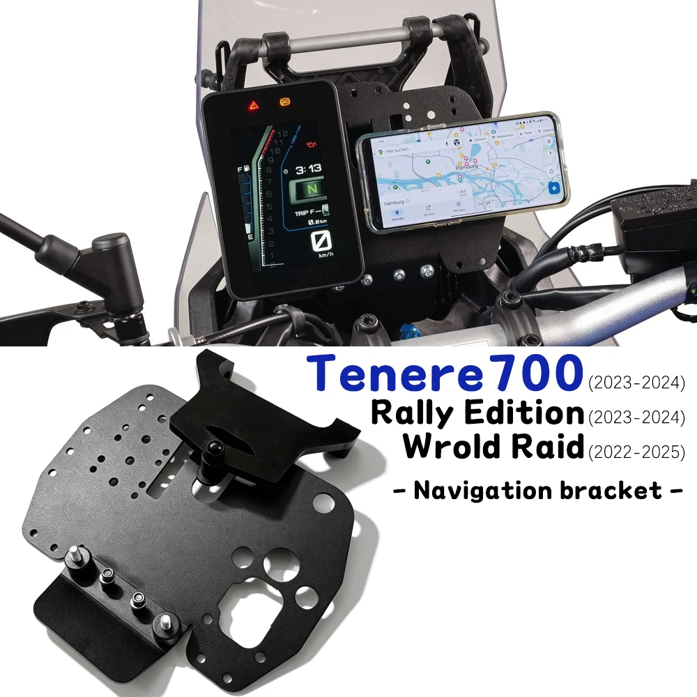 

For Yamaha Tenere 700 Rally Edition Tenere700 2023-2024 T7 T700 World Raid 2022-2025 Navigation Bracket GPS Mounts Phone Holder