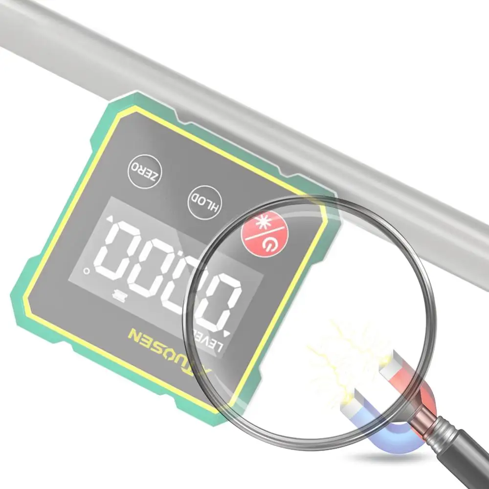 

Magnetic LCD Digital Protractor Inclinometer Gauge Level Angle Measurement Tool for Miter Saw Automobile Test and Repair and Ect