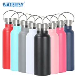 500ML 600ML Stainless Steel Thermos Bottle Sports Water Bottle Cold and Hot Vacuum Flask Portable Gym Kettle Car Travel Mug