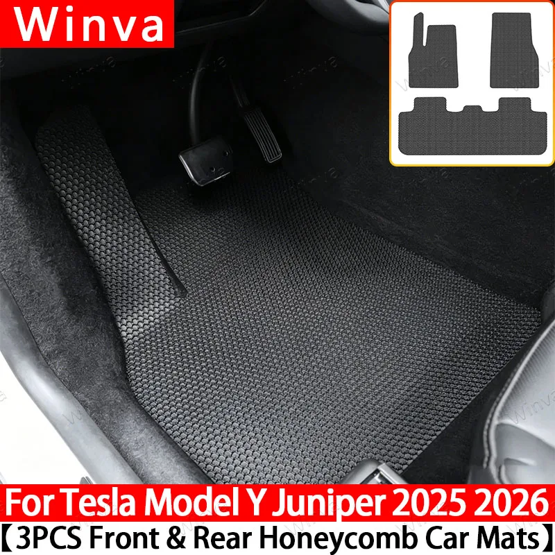

TPE Foot Pad Trunk Mat Non-Slip Waterproof Car Interior Accessories for Tesla Model Y Juniper 2025-2026 Luggage Floor Mats